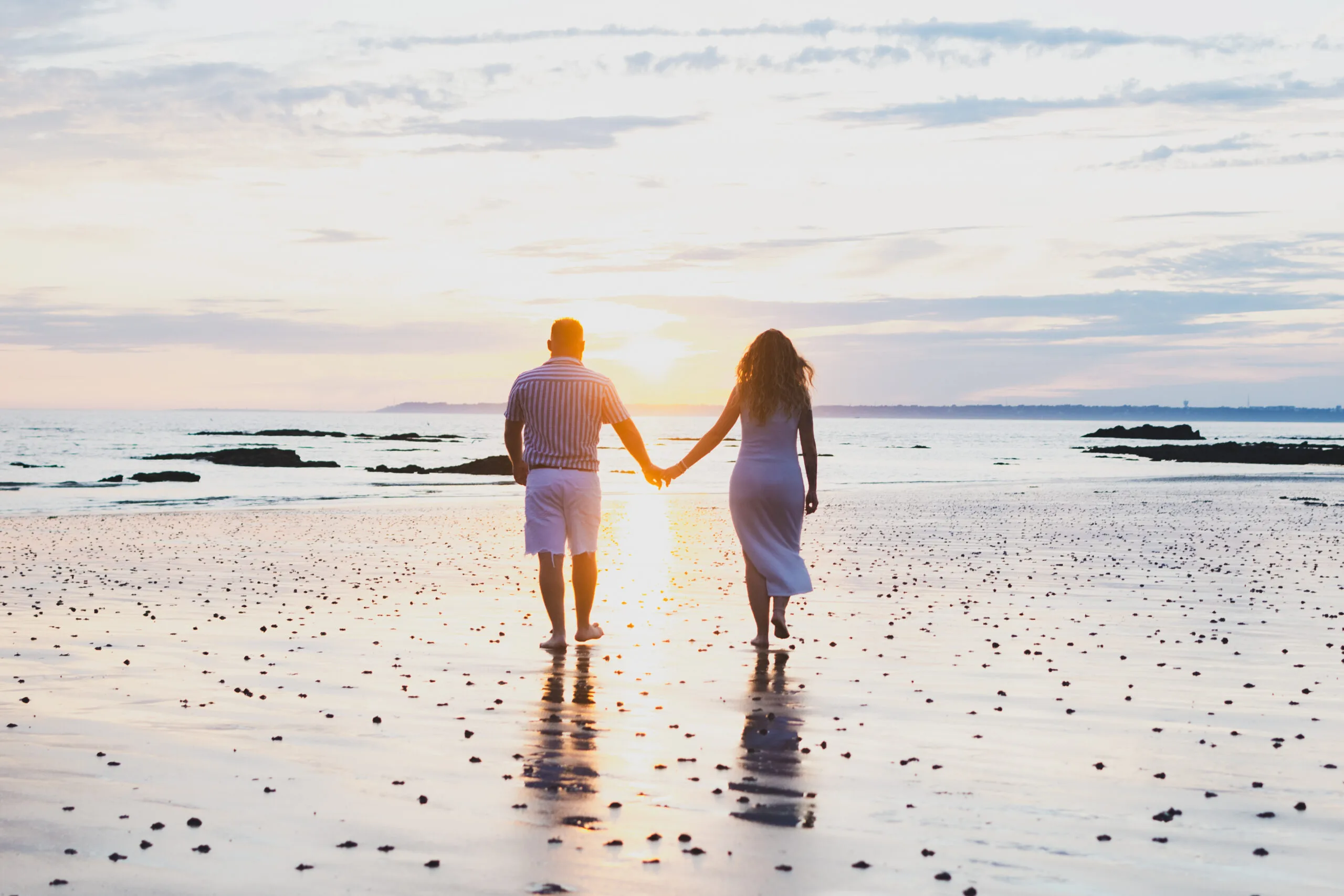 séance photo de couple à la plage