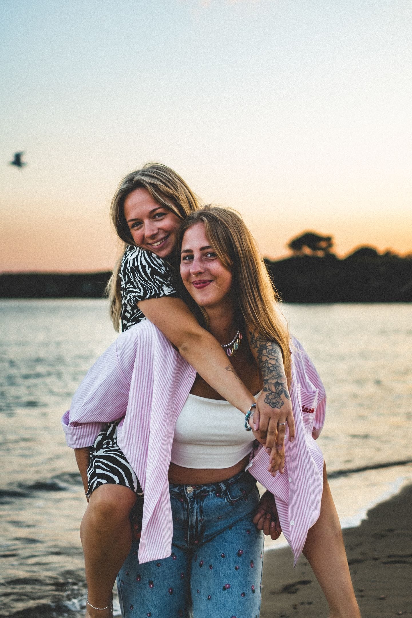 meilleure amie à la plage