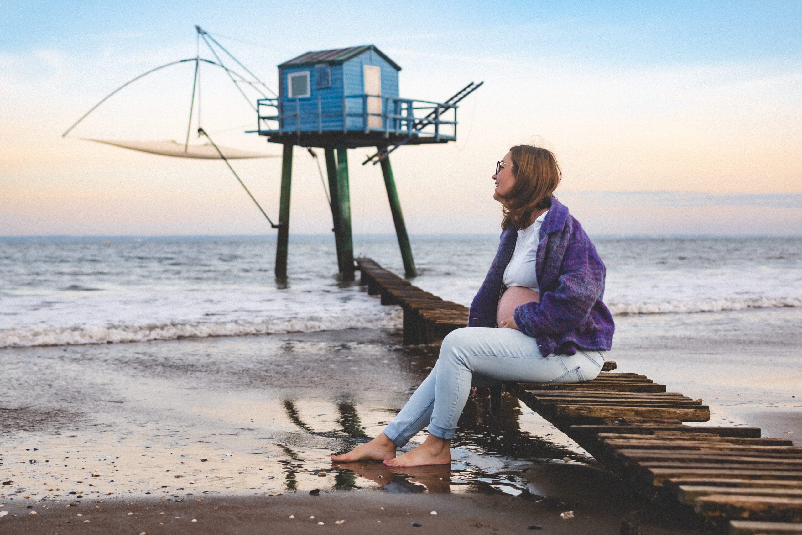 grossesse-plage-pecherie-sunrise