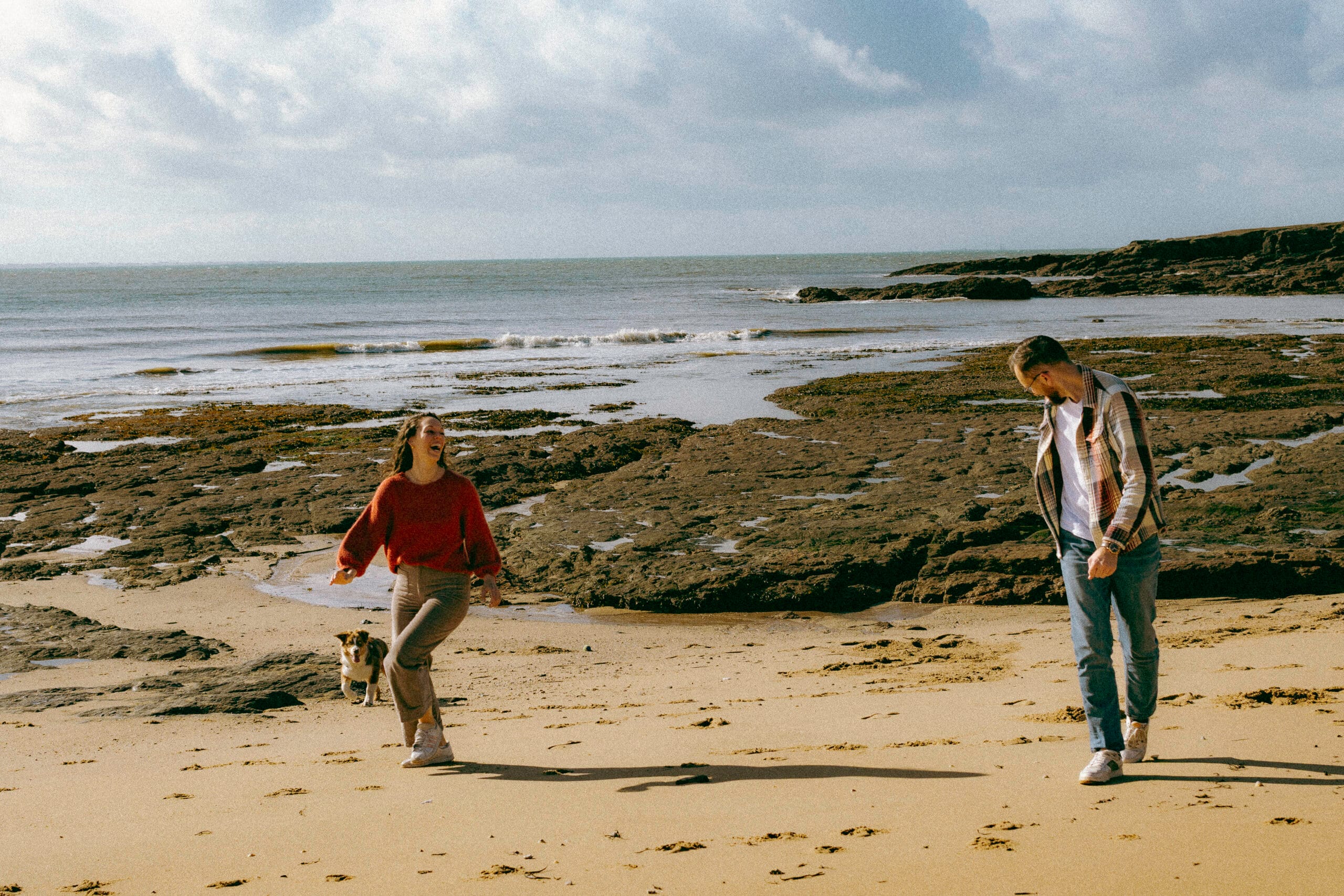 Séance couple, plage, Préfailles